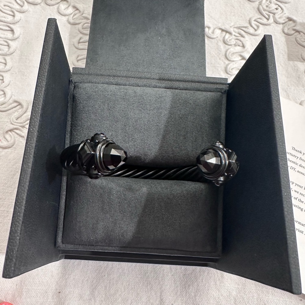 David Yurman Renaissance Classic Cable Bracelet in Black Aluminum 10mm